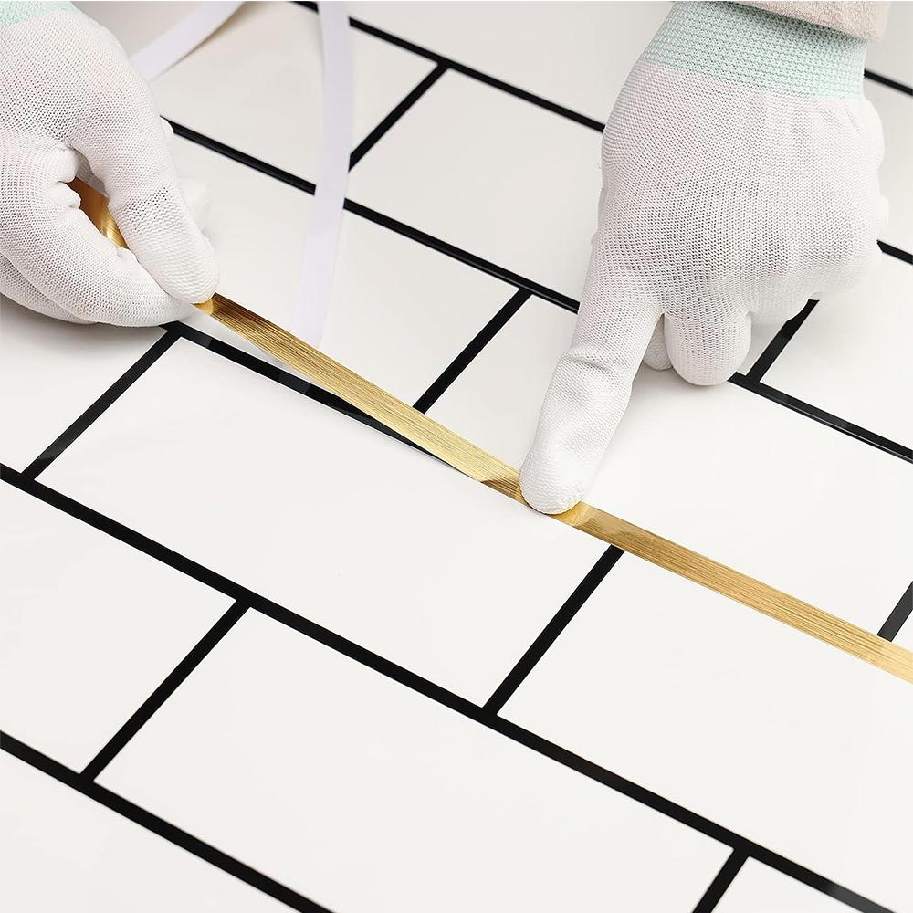 Cinta Adhesiva 50M para Juntas de Azulejos 0.5 Ancho Autoadhesiva Piso Impermeable Pared Sellado de Juntas Lámina Tira Decorativa Cinta para Habitación