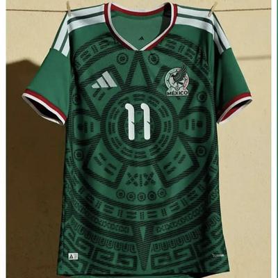 Mexico 2026 World Cup Soccer Jersey Home & Away Set – Retro 1998 Green & White Gray Geometric