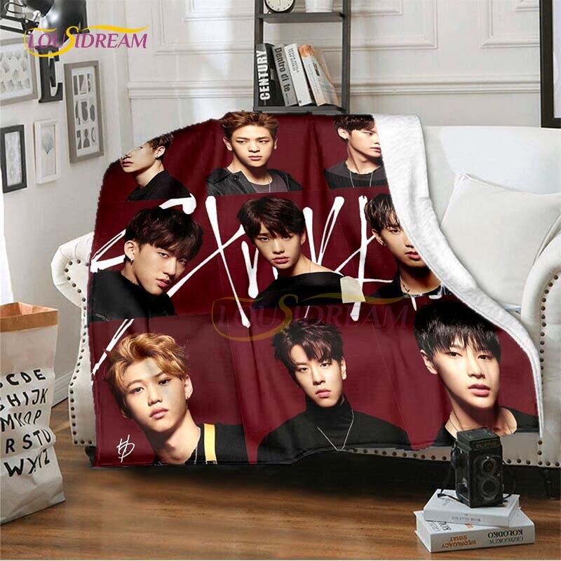Nieuw Kpop Sterren Stray Kids Plaid Zachte Dekens voor Bedden Bankhoes Winter Beddengoed Queen Size Kamer Decoratie Fans Cadeau Picknick