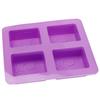 4Gird Purple Silicone HandMade Soap Mold High Temperature Resistant DIY Cake Mold for Baking