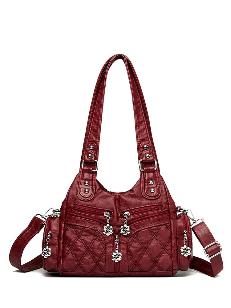 Women's Bag Vintage Tote Bag Large Capacity Multi-Pocket Shoulder Bag