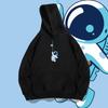 Joint Hooded Sweater Men's and Women's Spring and Autumn clotHing Astronaut Print Casual Simple Loose youtH Hoodie Jacket