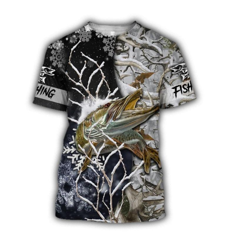 New Men's T-Shirts Short Sleeve Tops 2026 Summer Clothing Fishing Graphic Shirts Mens Dress Streetwear O-Neck Pullovers 5XL Tees
