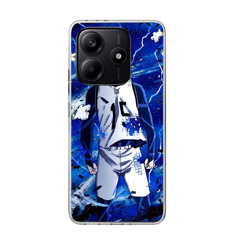 Blue Lock Isagi Yoichi Phone Case For Xiaomi Redmi Note 13 14 15 Pro Plus 12S 12 14S 11S 11E 10 10S 11 11T 5G 4G Cover Coque Red