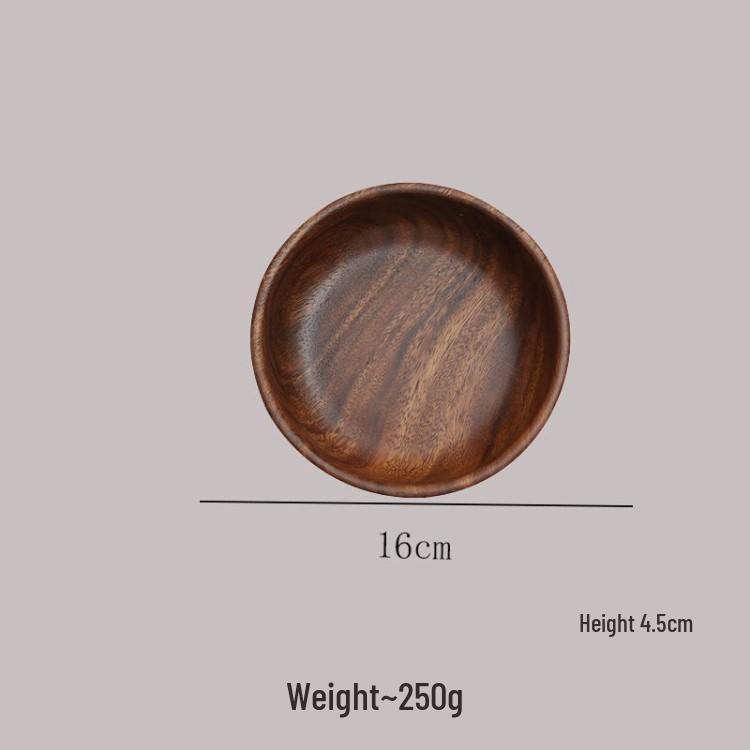 Japanese Style Walnut Acacia Wood Fruit and Salad Bowl Set