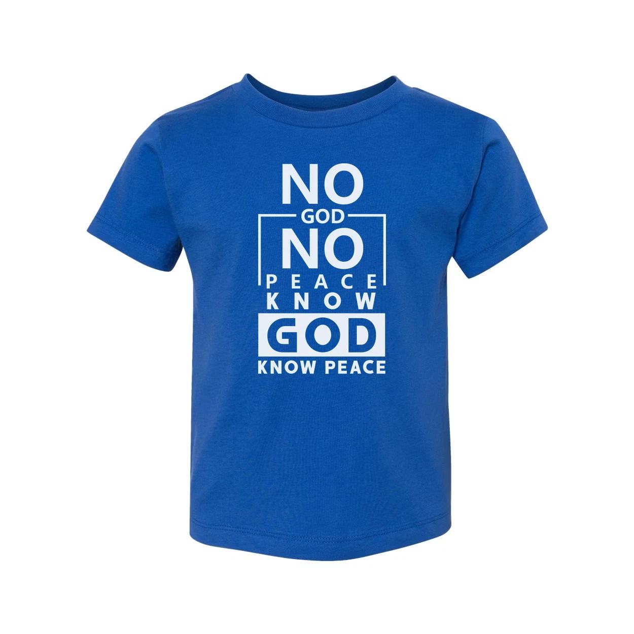 Unisex Christian Graphic Tee Featuring No God No Peace Know God Know Peace Messa XL