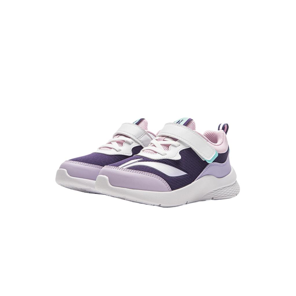 Li Ning Kids Comfortable Soft Versatile Simple Low-Top Casual Shoes Kids sneaker Eggplant-Purple Breeze-Purple YKNT148-6