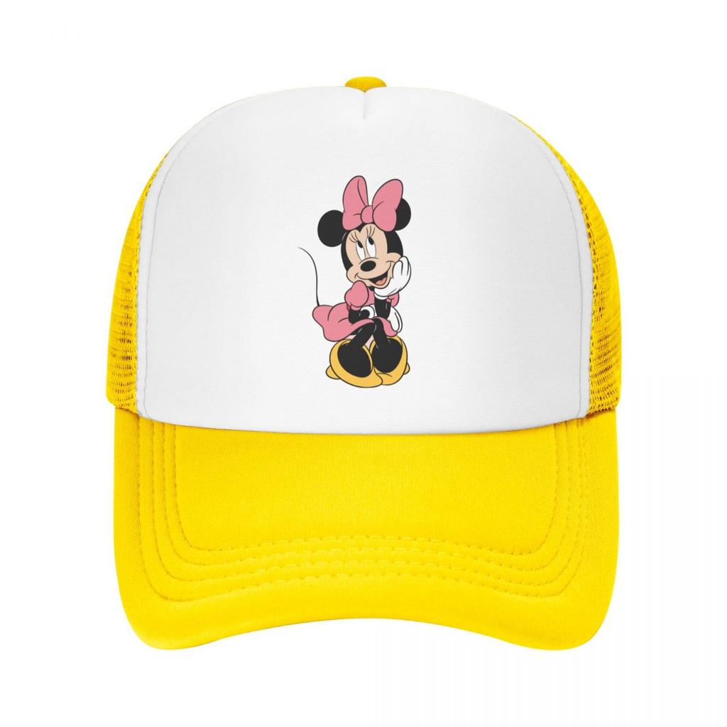 Minnie Mouse Mickey Mesh Trucker Hat Vintage Unisex Breathable Meshback Baseball Cap Adjustbale