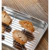 304 Stainless Steel Baking Tray Plate Bbq Tray with Removable Cooling Rack Set Baking Pan Sheet Non Toxic Oven Dishwasher Safe