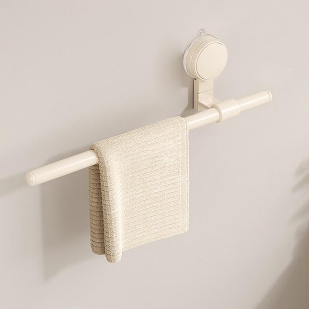 

Самоклеящаяся вешалка для полотенец на присосках, полка для хранения тапочек, новая подвесная штанга для ванной комнаты BeigeS(40cm)