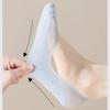Women's Summer Solid Mesh Breathable Invisible Boat Socks Silicone Anti-slip Sweat Absorbing Thin Hollow Out Short No-show Socks