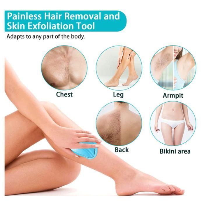 Gomme Epilatoire, Gomme Depilatoire Femme Indolore, Gomme Cristal éPilation Lavable, Outil D'éPilation Portable Nano Cristal Hair
