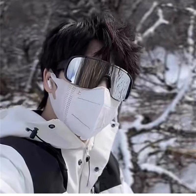 Y2K Style Cycling Sunglasses Windproof Glasses For Men Women Retro-Reflective Sheeting Lens Road Riding Sport Glasses