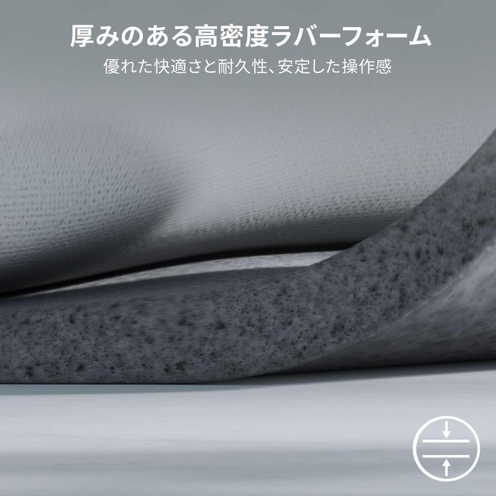 Large Mouse 94 cm x 41 Rubber Soft Textured Gray Pad, cm, High-Density Foam, Type, Finish, 02-03332300-R3M1 [Used]