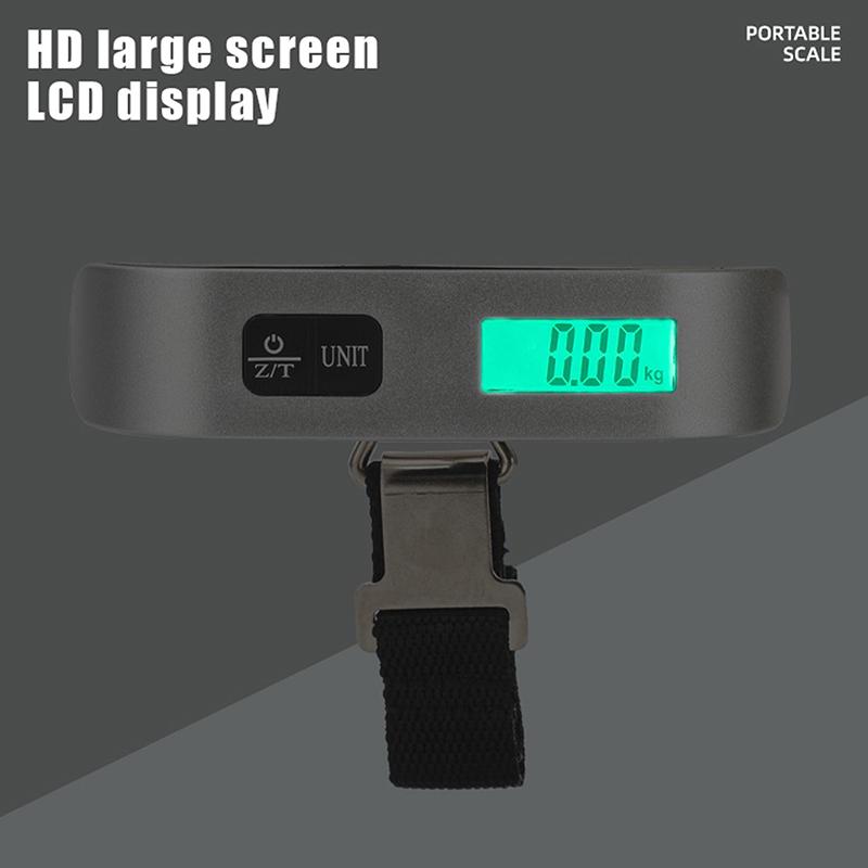 Gold Star 50Kg/110Lb Bagaj Tartısı Elektronik Dijital Tartı Seyahat Taşınabilir Askılı Tartılar 1 Adet