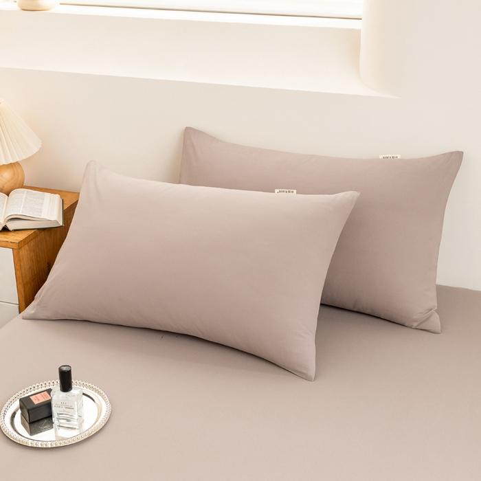 Class A pure cotton washed cotton yarn-dyed series single pillowcase solid color simple no bed sheet 48x74cm pillowcase