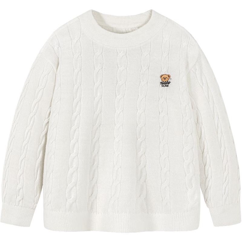 Minibala Teddy Bear Kids Washable Wool Sweater 120