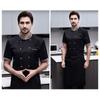 Chef Short Sleeve Breathable Mesh High Temperature Resistant Button Design Easy Washing Cotton Men
