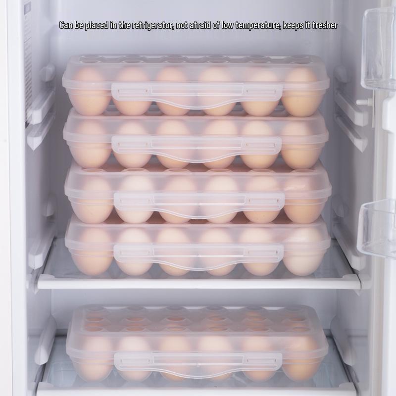 Shockproof Multi-Compartment Egg Storage Box with Buckle