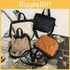 Borsa Secchio in Nylon con Chiusura a Zip per Uso Quotidiano Informale