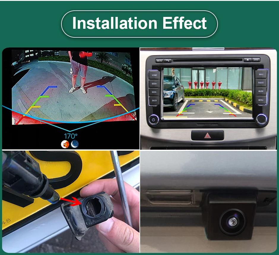 GreenYi 170° 1080P HD Night Vision Vehicle Rear View Reverse Camera For VW Volkswagen Polo 6R Golf 6 Passat CC MK6 Magotan Bora