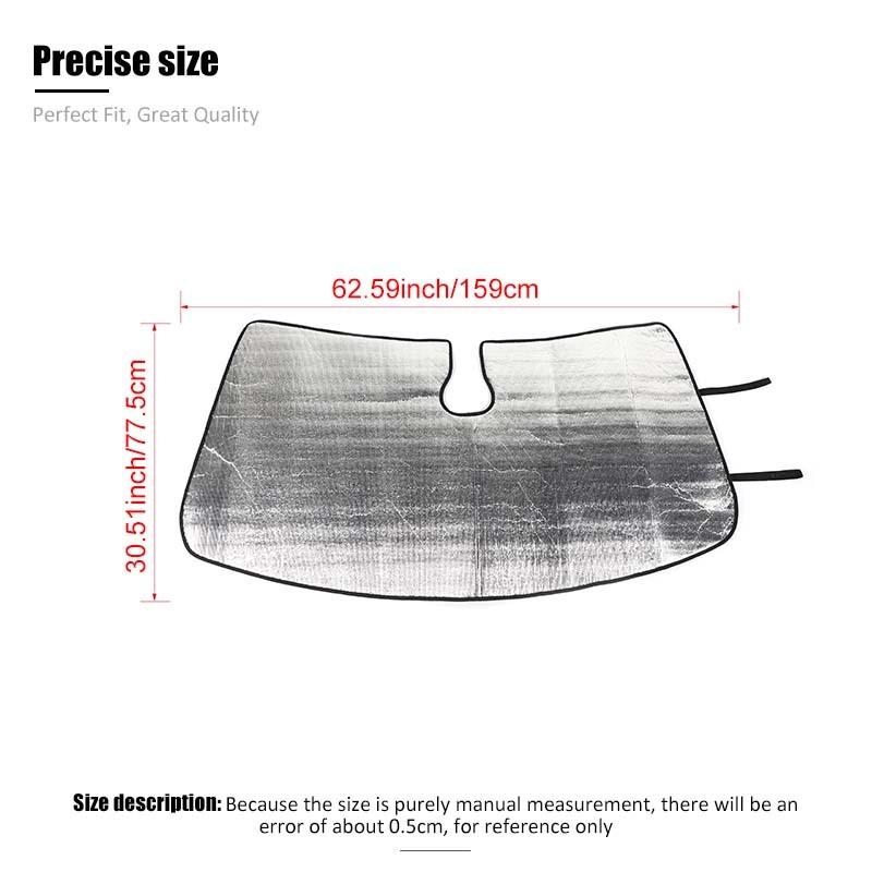 Car Front Windshield Sunshade Window Shade Foldable Sun Visor Car Cover Fit for Dodge RAM 2018 Up Intrerior Accessories