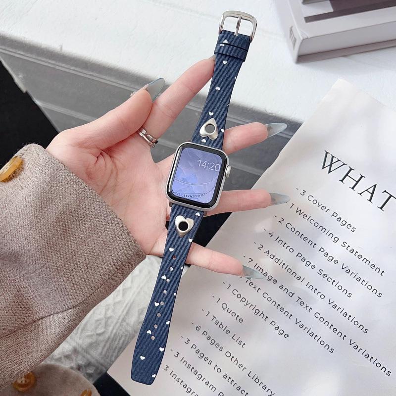Compatible Denim Strap for Apple iWatch 11, Huawei Fit4, and Xiaomi 9PRO