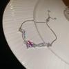Blue Star Zirconia Hexagonal Flower Bracelet - Stylish, Versatile, and Luxurious Wrist Jewelry for Women