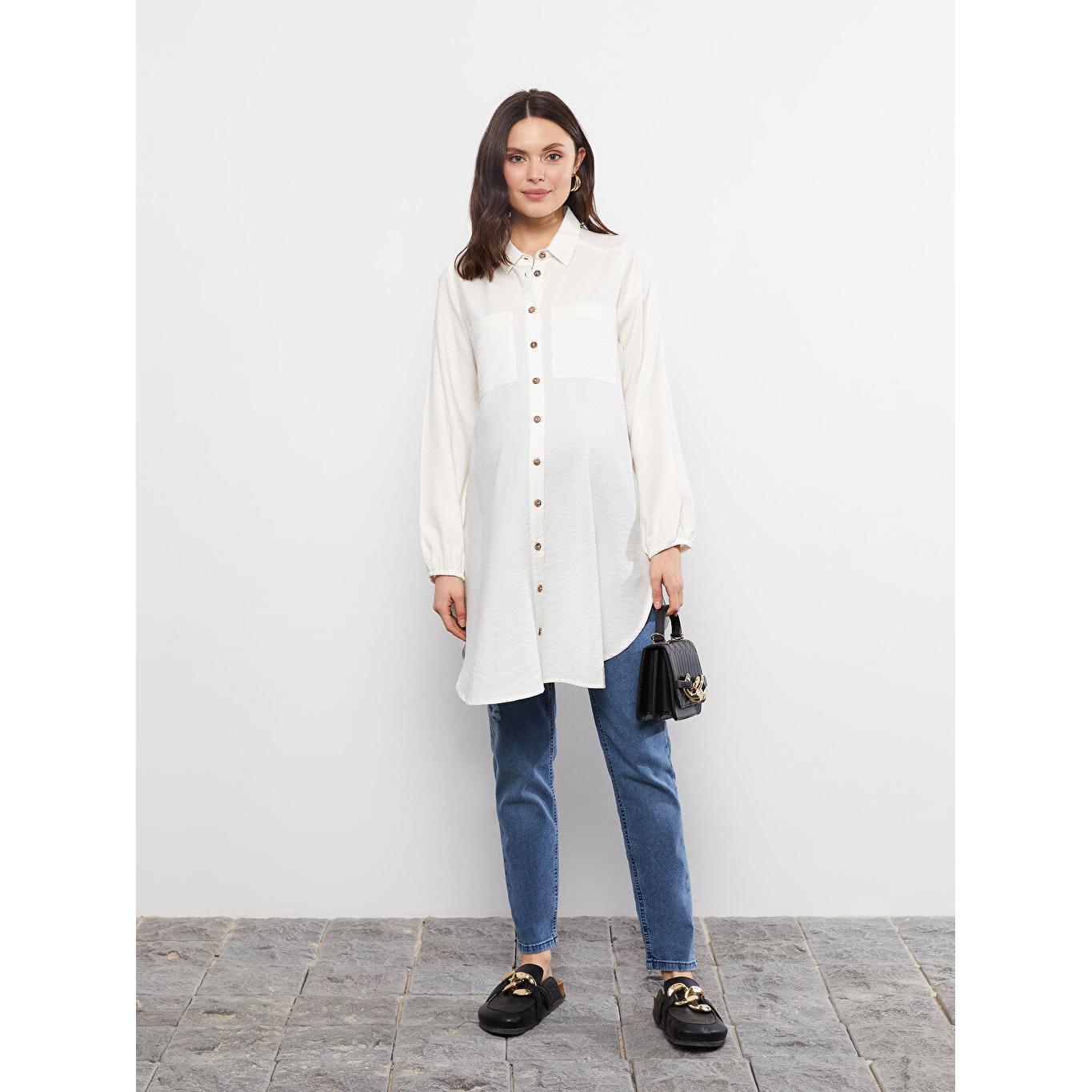 

Джинсы Rodeo для беременных со вставками и карманами цвета индиго со вставками