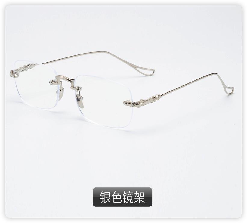 

Очки для близорукости без оправы с отделкой, женские, с защитой от синего света, Advanced Sense, ультралегкие, золотые, шелковые, простые, плоские очки, деловые очки 0 degrees anti-blue light