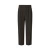 MONPLISSE [Unisex] Bias-Cut Straight Fit Pleated Pants (Brown)