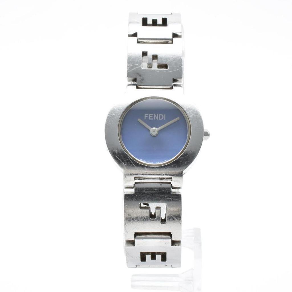 Used Operation FENDI Women's Watch Light Blue Dial Zucca