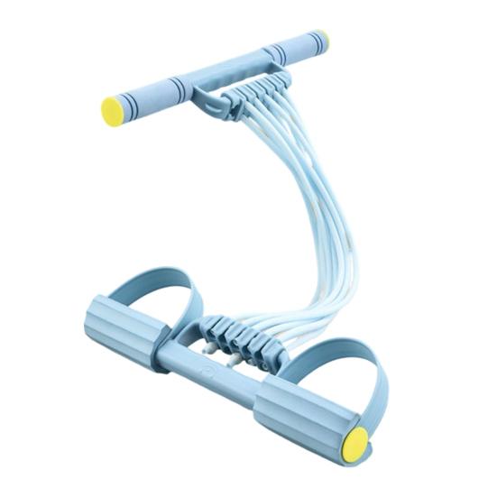 Pedal Resistance Band with Handle, 10-Tube Pedal Ankle Puller Exerciser, Multifunction Tension Rope for Arm, Leg, Waist, Shoulder Training