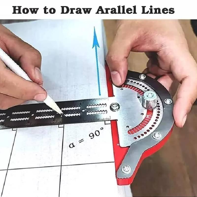 Woodworkers Edge Rule Stainless Steel Clear Scale Angle Measurement Tool 10 Inch