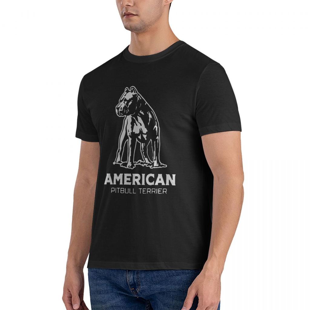 Herren T-Shirt mit American Pitbull Terrier Motiv Hunderasse Moonworks Cool Casual Pride T-Shirt Herren Unisex Mode T-Shirt kostenlos