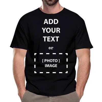 Füge dein Foto/Text hinzu, Individuelles T-Shirt, 100% Baumwolle Unisex Tee, Personalisierbares Geschenk