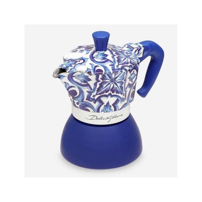 Italian Coffee Maker Bialetti 5356 0 19L Blue White Aluminum 4 Cups