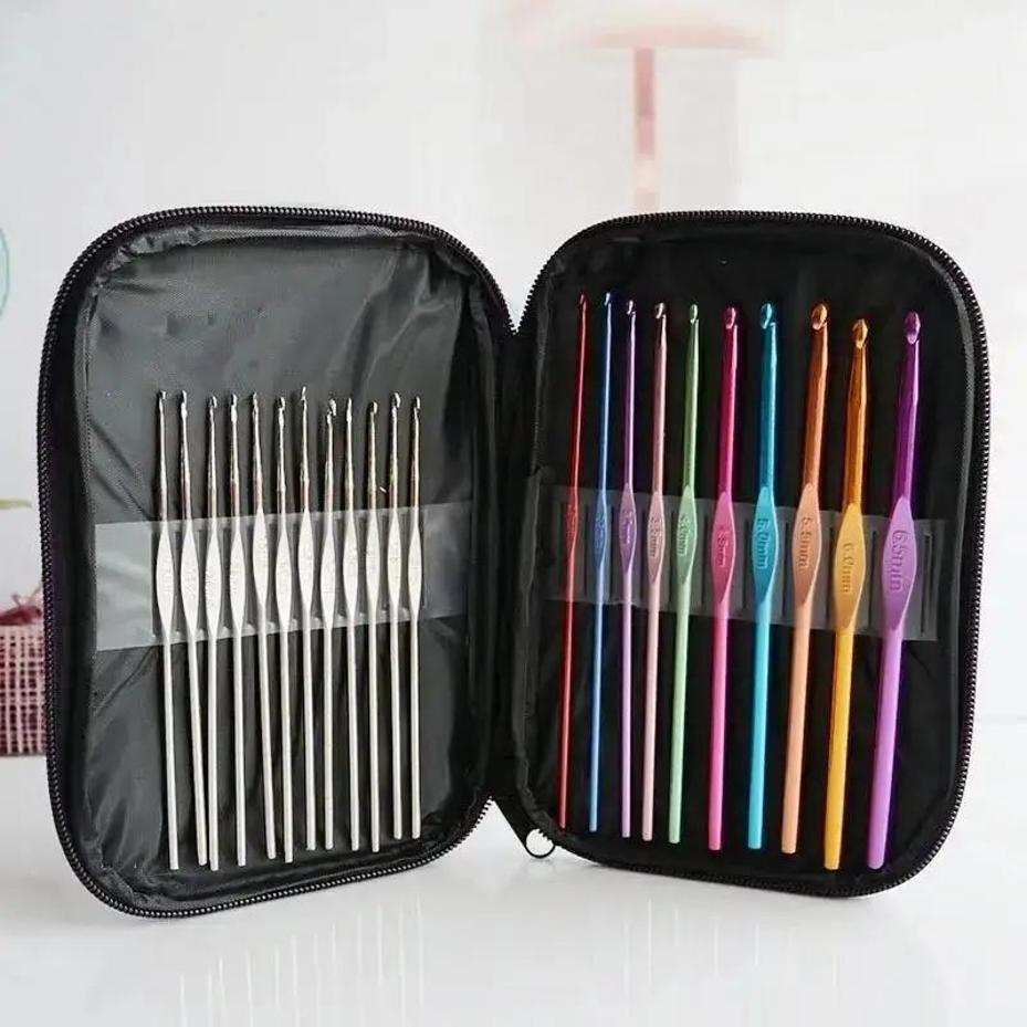 22Pcs/Set Crochet Knitting Craft Case Crochet A Set Weaving Tools Sewing Tool Suitable Household Personal Clothe Sewing Supplies