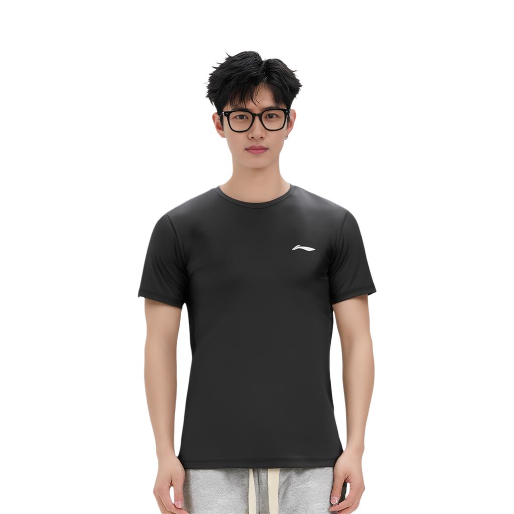 Li Ning Logo Print Sports Training Running Short Sleeve T-Shirt Men Tops AUDN121-1