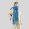 Scarf autumn and winter new women's shawl long tassel thick beard versatile thickened skin-friendly solid color scarf