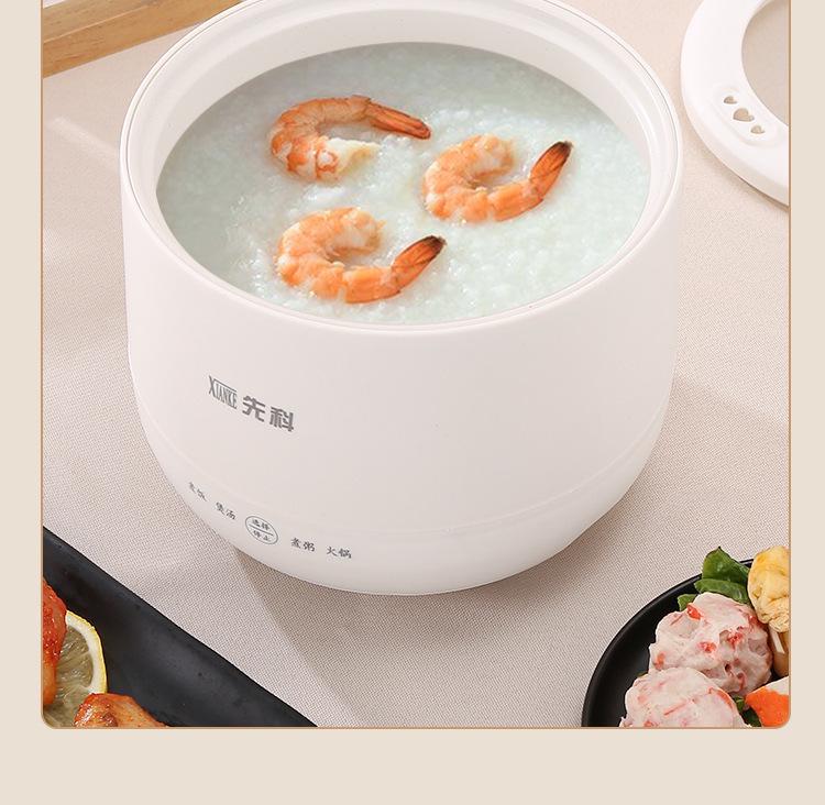 Smart Single-Serve Mini Rice Cooker for Steaming and Cooking Porridge