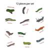 12Pcs Gothic Caterpillars Hairpin For Women Men Creative Costume Party Hairstyle Accessory Haunted House Scary Headpiece