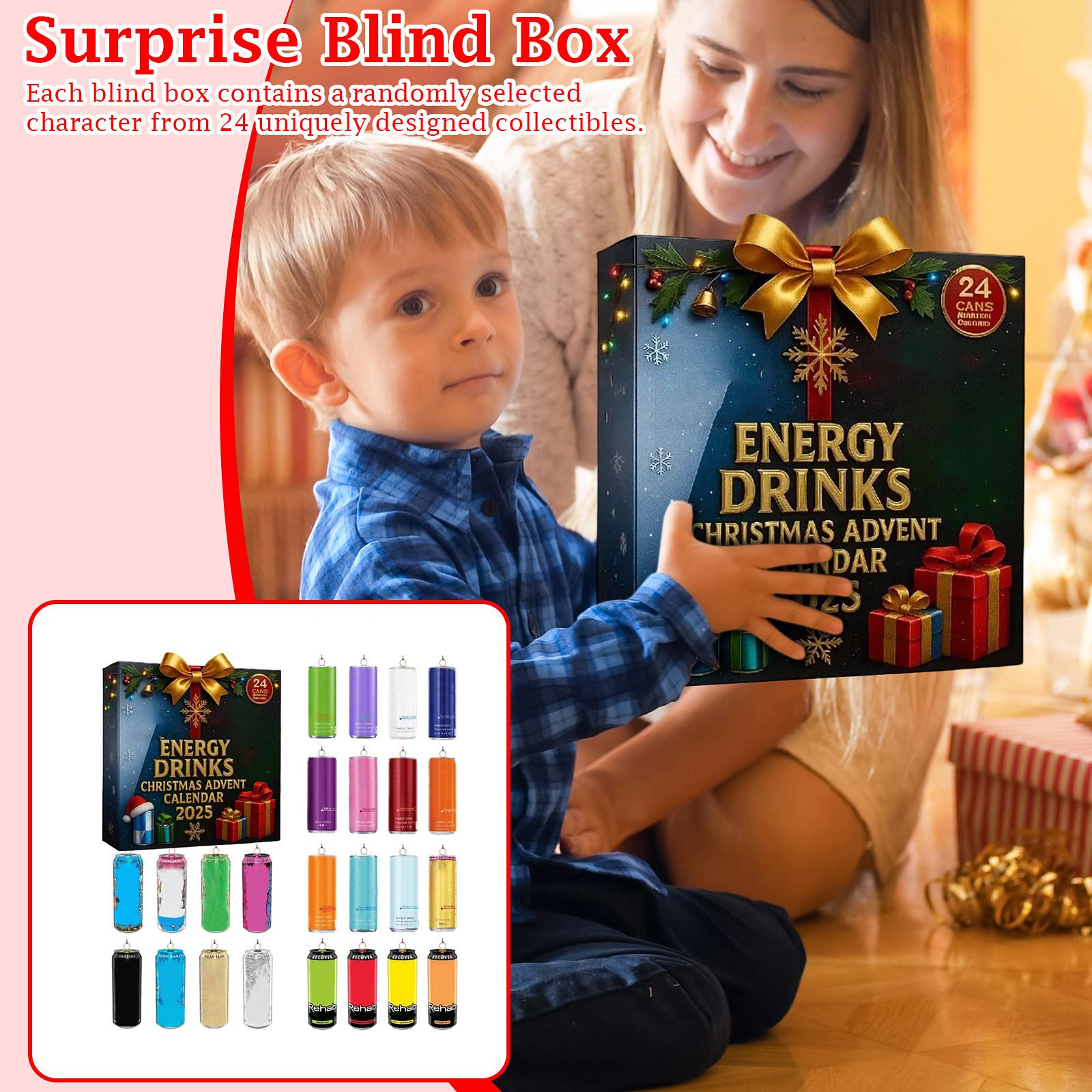 

2D Plane Box With 24 Double-sided Printed PendantsChristmas Countdown Blindbox One Size