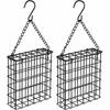 Outdoor Hanging Square Chain Bird Feeder, Wire Mesh Bread & Fruit Feeder, and Small Bird Food Dispenser