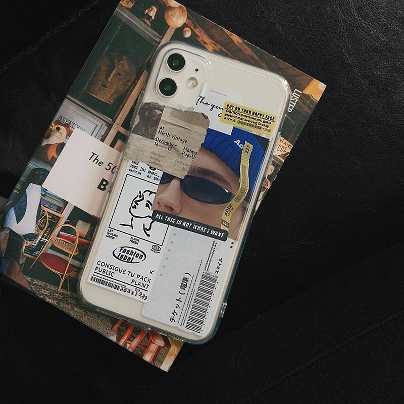 Creative Tag IPhone 16 Apple 14pro Mobile Phone Case 11 Transparent Xs Suitable for MAX Painted 12 Trendy Brand 15 Soft