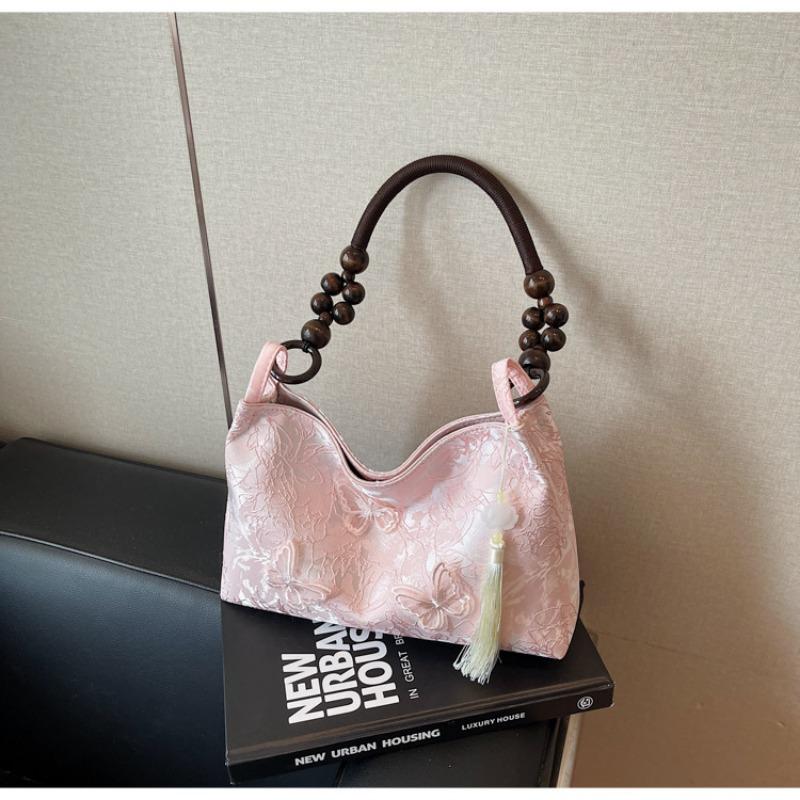 

Сумка большой вместимости Новая летняя модная сумка на плечо под мышкой Премиальная универсальная сумка-тоут с бабочкой розовый