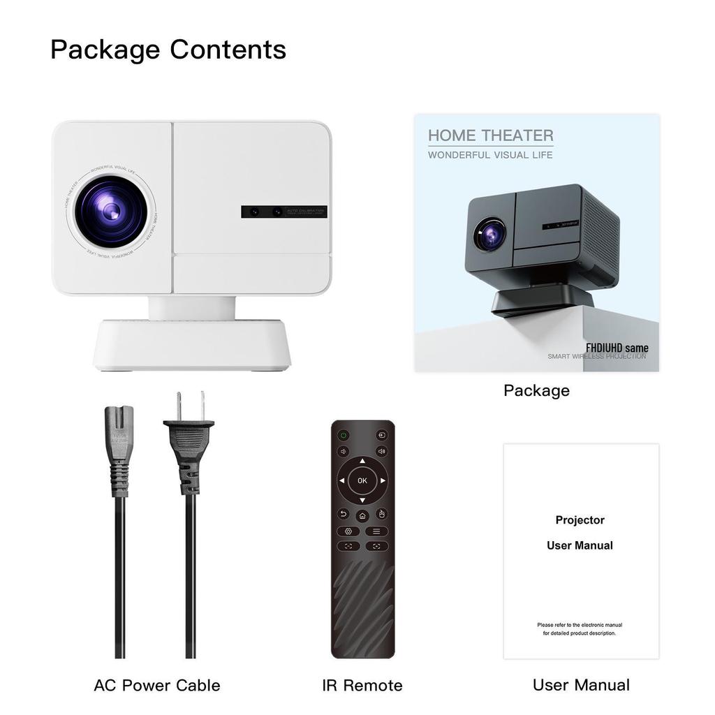Crosser P50 HD Projector: 4K Blu-ray Support, Auto Network Focus, Portable Home Use