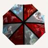 1pc Resident Evil Theme Automatic Folding Umbrella - 3 Folding Design, Vivid Cartoon Pattern, Suitable for Outdoor Activities, A Gift for Fans In