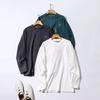 Men's Double-Sided Plush Raglan Sleeve Warm Half-High Collar Embroidered Hoodie