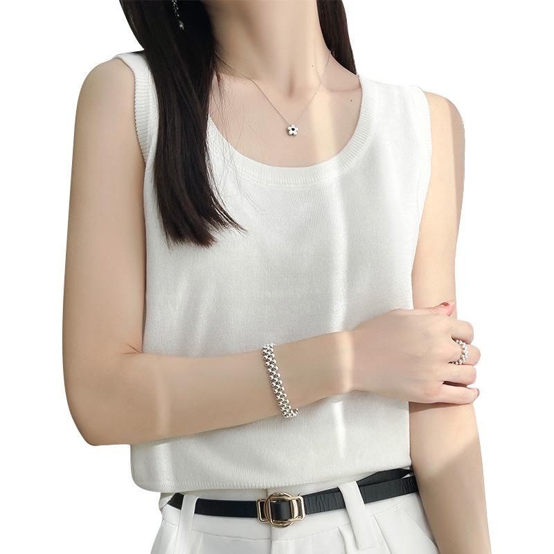 2025 Women's Slim Fit Beaded Camisole Vest for Spring/Summer